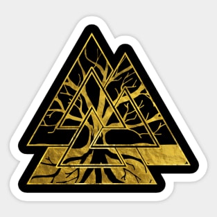 Valknut Symbol and Tree of life  -Yggdrasil Sticker